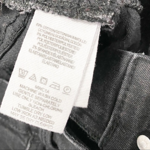 Free People High Rise Black Skinny Denim Jeans 31 - Picture 10 of 10